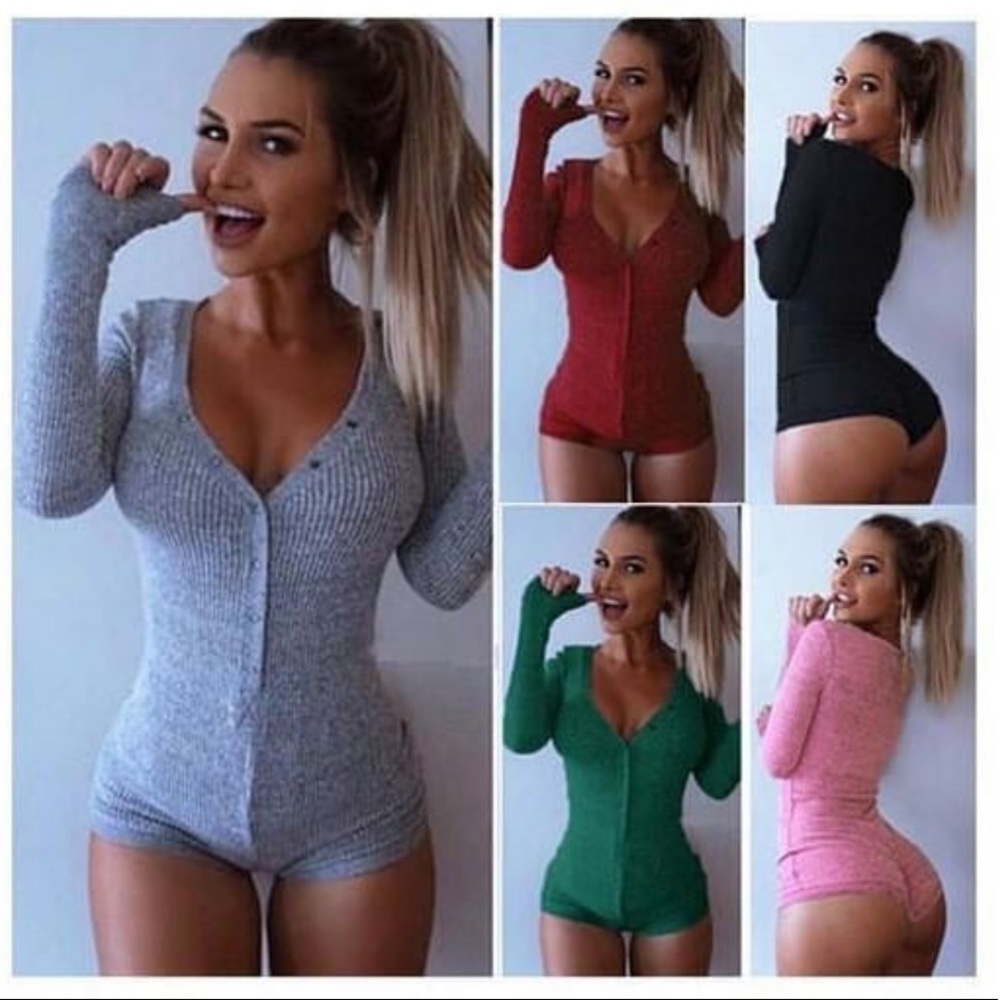 Grey Sleep Romper
